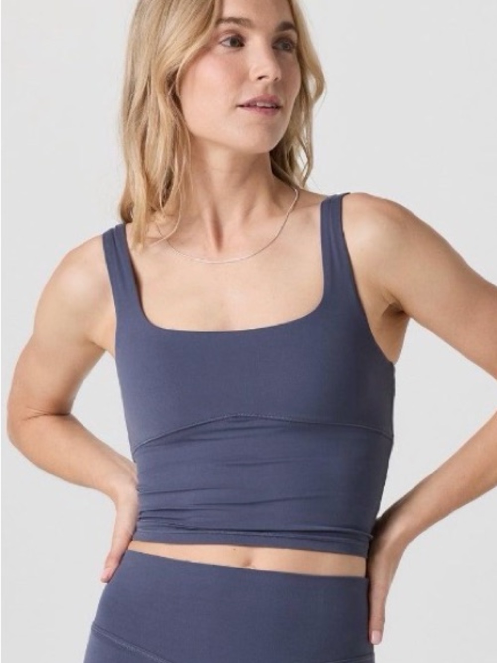 Vuori Square Neck Tank Top in Slate